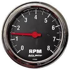 Auto Meter Traditional Chrome Tachometer 3-3/8&quot; electrical, in-dash mount