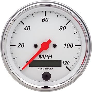 Auto Meter 1380 Arctic White Electric Programmable Speedometer
