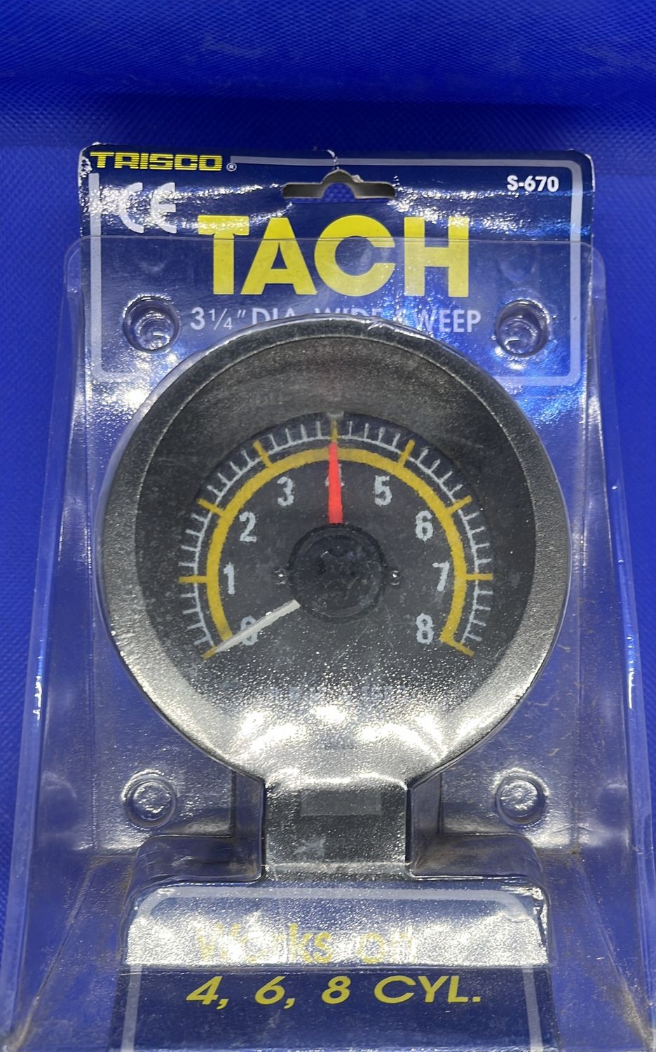 Trisco tachometer 3 1/4” wide sweep