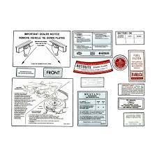 1968 Mustang decal kit