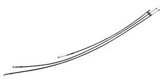 1967-68 Mustang heater control cable set With OUT AC