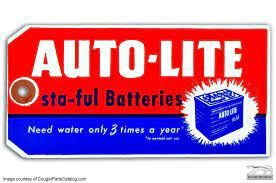 1964-72 Ford Battery Tag Autolite Sta-Ful