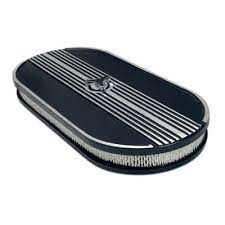 1965-1973 2V/4V Aluminum Oval Air Cleaner Assembly Black