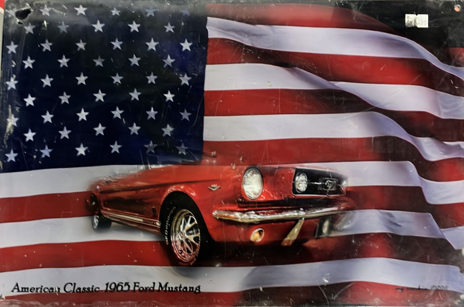 Mustang garage metal sign