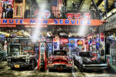 Corvette garage tin man cave sign