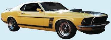 1969 Boss 302 Mustang Full stripe kit Black