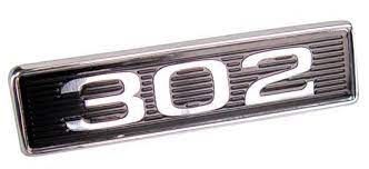 1969-70 Mustang hood scoop 302 emblem