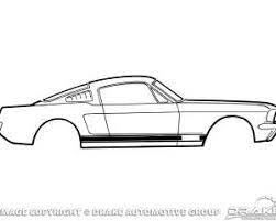 1965-66 Mustang GT stripe kit white