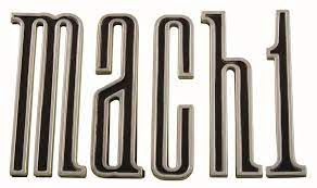 1970 Mustang Mach 1 Trunk/ boot letter set
