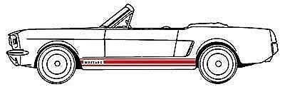 1964-66 Mustang GT Stripe Kit Red