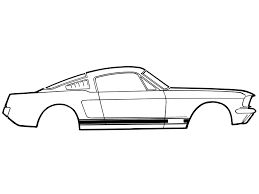 1967 Mustang GT stripe kit RED
