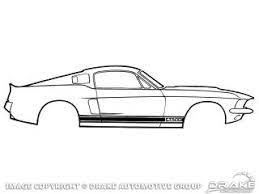 1966-68 Mustang GT350 Shelby Stripe kit White