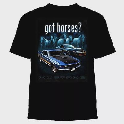 T-shirt &quot;Got Horses?&quot; black large