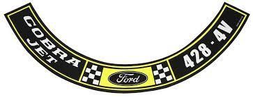 1970 Mustang 428 4V Cobra Jet air cleaner decal