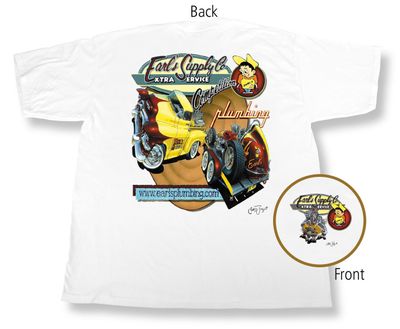 T-shirt &quot;Earl&#39;s&quot; retro Large white