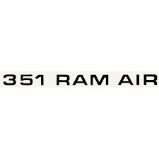 1971-72 Mustang 351 Ram Air decal Black