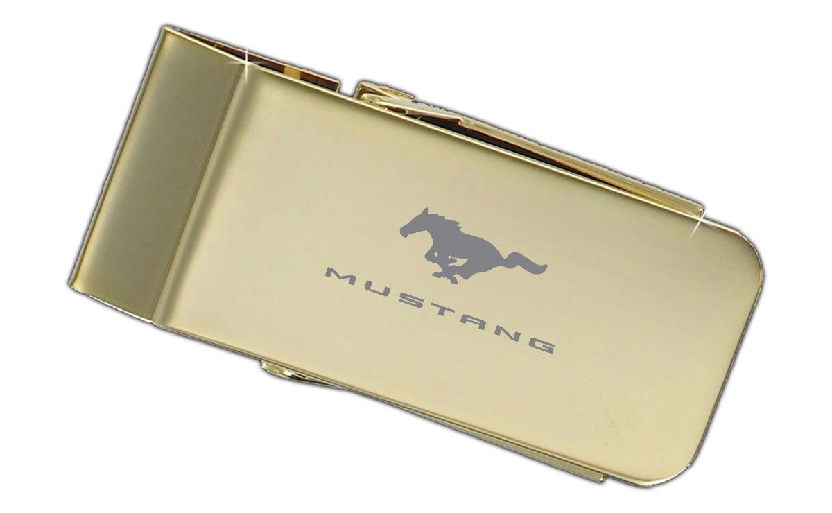 Gold plated Mustang money clip
