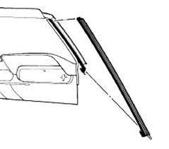 1965-68 Mustang convertible windscreen pillar rubbers