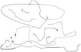 1968-69 Mustang brake line kit V8 power disk brakes