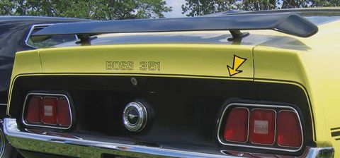 1971 Mustang Boss 351Trunk Stripe Matt Black