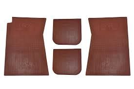 1964-73 Mustang Pony rubber floor mats dark red