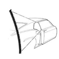 1969-70 Mustang Fastback Quarter Window Vertical Weatherstrip