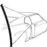 1969-70 Mustang Fastback Quarter Window Vertical Weatherstrip LH