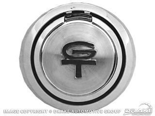 1967 Deluxe Fuel/ gas Cap (Pop Open, GT) Black badge