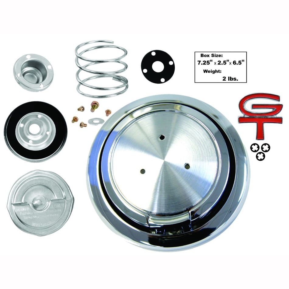 1968 Deluxe Fuel/gas Cap (Pop Open, GT) Red badge