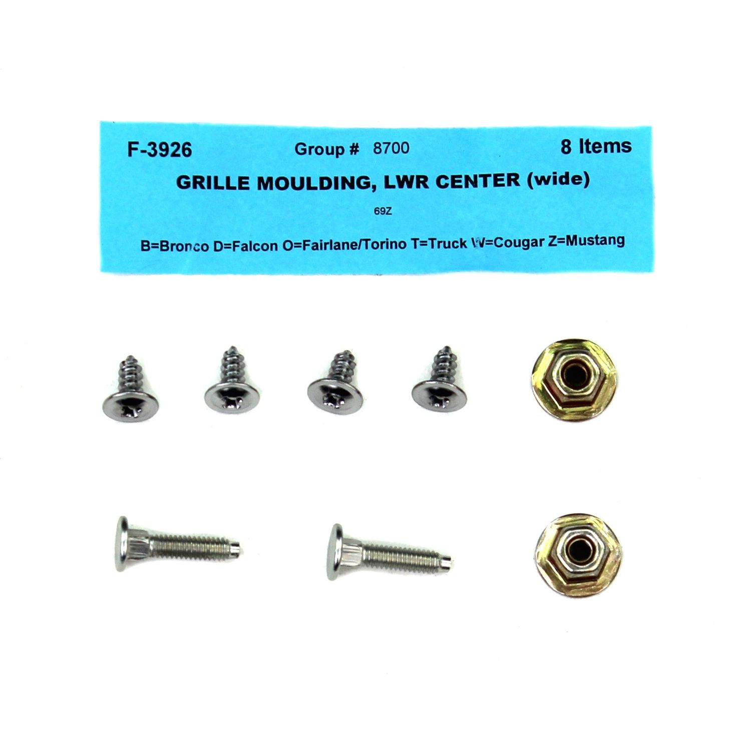 1967-68 Mustang Grille Panel Mounting Kit