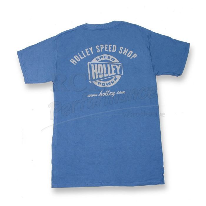 T-Shirt &quot;Holley Speed Shop&quot; Short Sleeve Medium Denim Blue