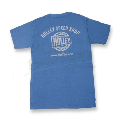 T-Shirt &quot;Holley Speed Shop&quot; Short Sleeve Medium Denim Blue