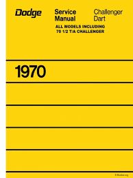 1970 Dodge Challenger, Dart Service Manual