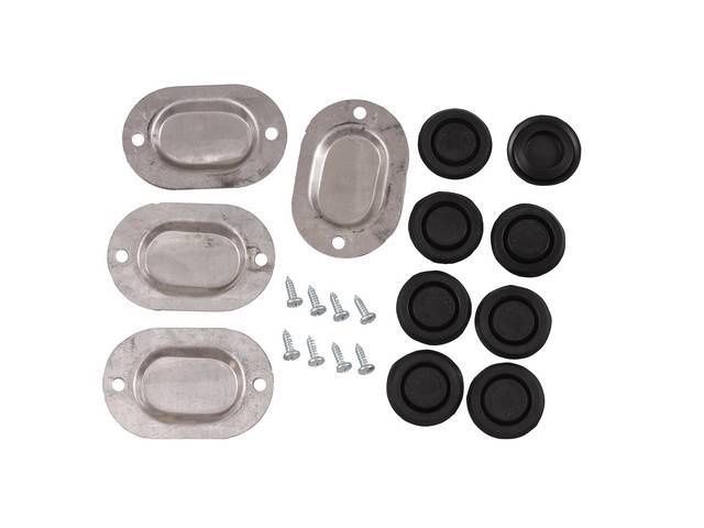 1964-70 Mustang Floor plate &amp; grommet kit