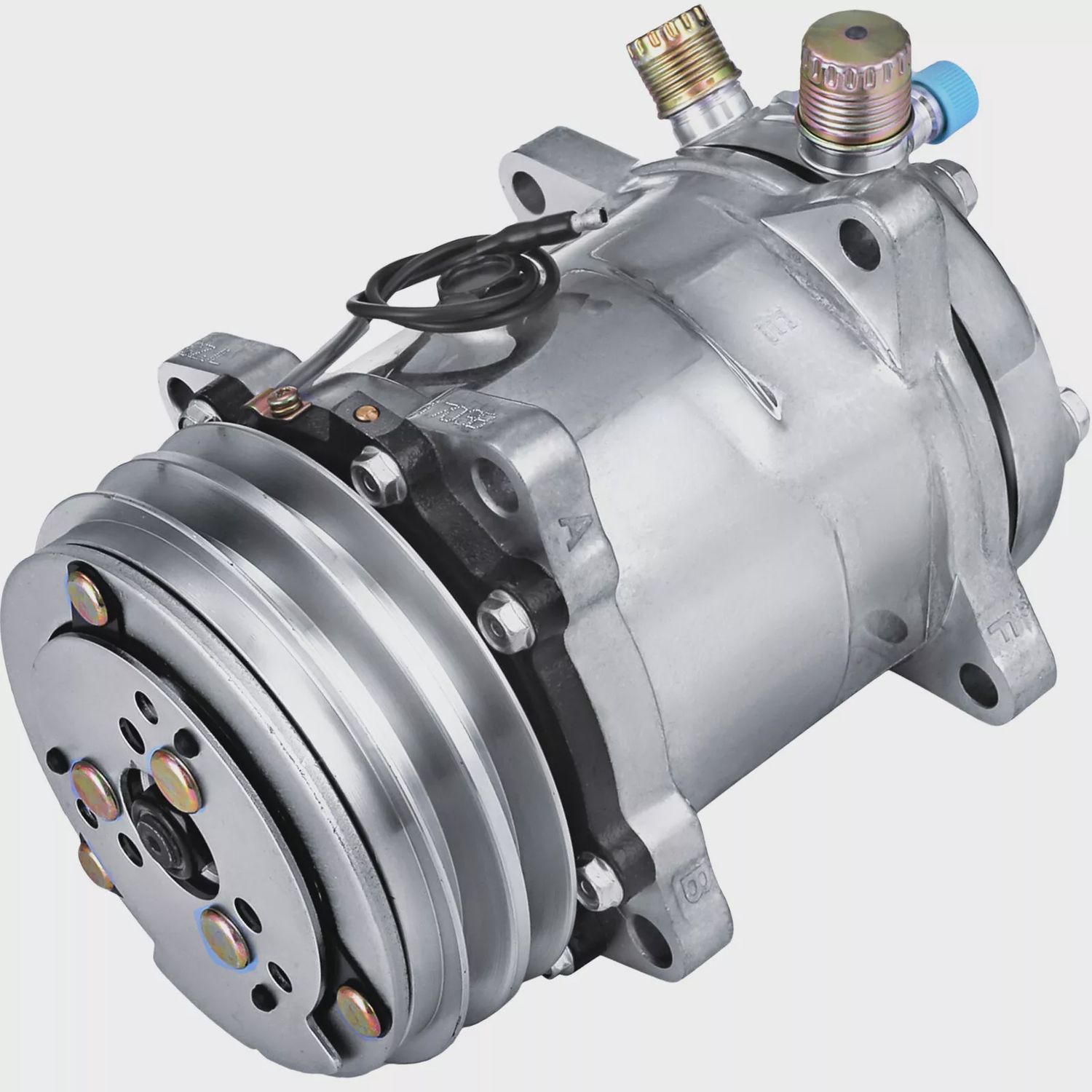 AC Air Conditioning Compressor Sanden 508 Style Chrome  V-Belt Pulley