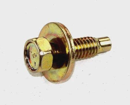Fender Bolt with Disc Washer 5/19&quot;-18 x1-1/16&quot; Zinc Gold