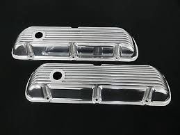 Ford Windsor Valve Covers V8, Finned, Cast Aluminium Polished