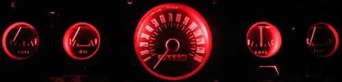 1965-66  Mustang Red LED Instrument Bulb Kit