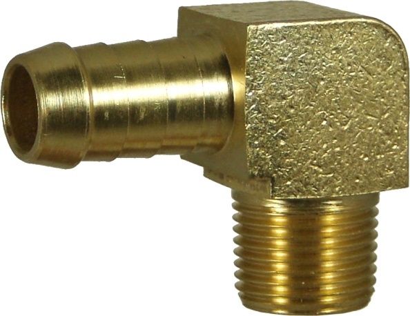 Male Elbow Brass 5/8 Barb X 1/2 BSPT
