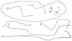1967 Mustang V8 Drum Brake Line Kit