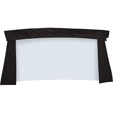 1964-66 Mustang convertible top rear plastic window Black