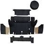 1965-66 Mustang coupe trunk/ boot carpet kit inc. boards Black