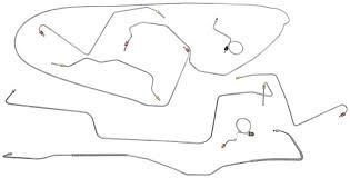1968-69 Mustang V8 Standard Drum Brake Line Kit