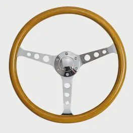 Wood steering wheel 15&quot; 6 bolt hub