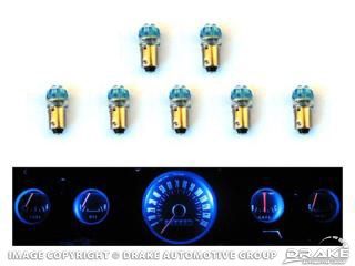 1965-66  Mustang Blue LED Instrument Bulb Kit