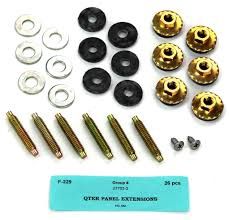 1967-68 Mustang rear quarter panel extension hardware