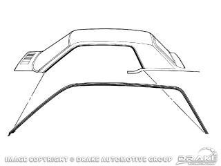 1967-68 Mustang Coupe Roof Rail Seals (Pair)