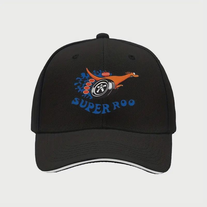 Black baseball cap hat Super roo