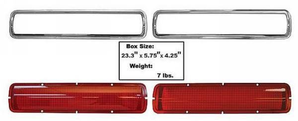1968 Shelby Mustang/  Eleanor tail lamp lens &amp; bezel kit