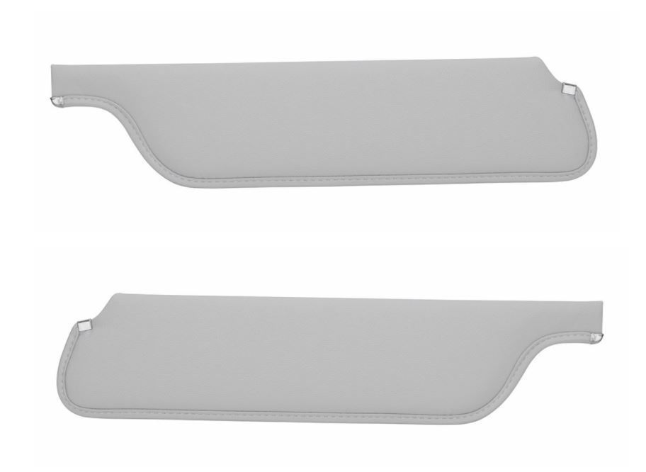 1964.5-66 Mustang Coupe/Fastback Sunvisors (1 Pair) White Moonskin Grain